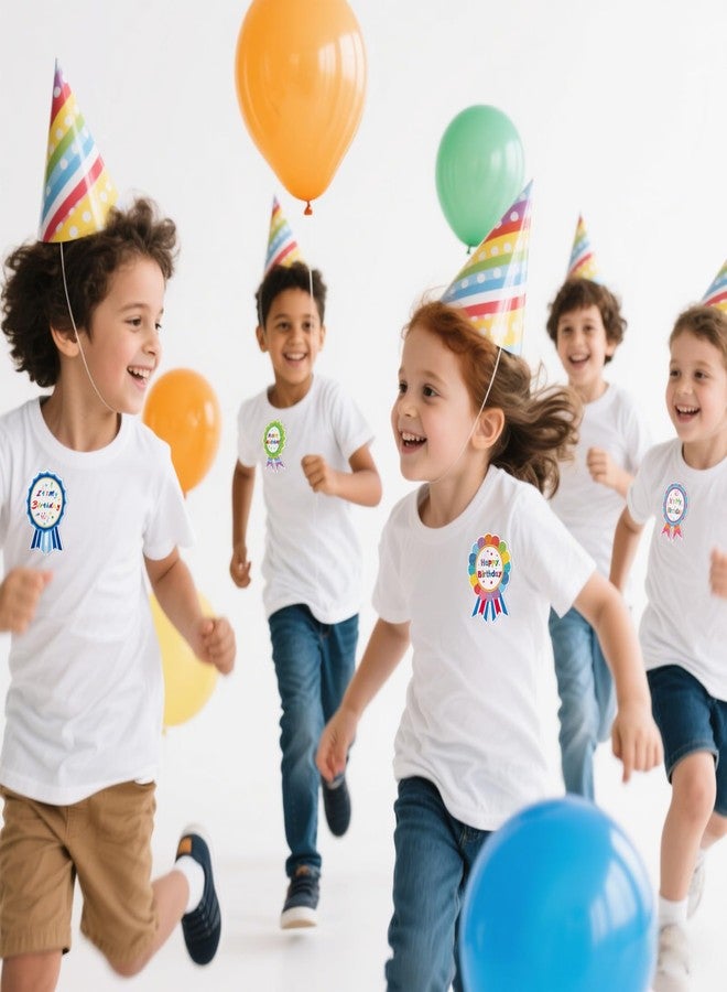 KIUKIUO 120 Pcs Happy Birthday Badge Stickers It's My Birthday Stickers for Kids Home Classroom Birthday Party Decoration - Image 2
